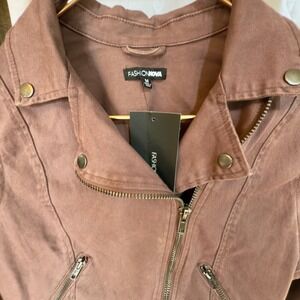 NWT Fashion Nova Ride For Me Jacket Women's Mauve Size Medium